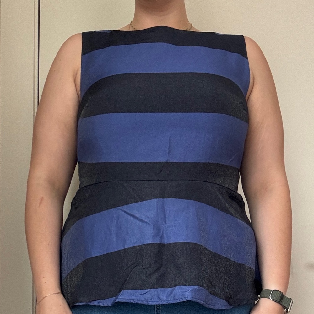 Banana Republic Blue Peplum Tank Top